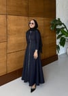 Fermuarlı Denim Elbise