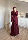 Gold Tokalı Elbise Bordo