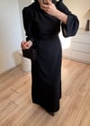 Lena Krep Elbise Siyah