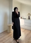 Lena Krep Elbise Siyah