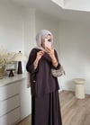 Mihra  Etekli Takım Kahve 