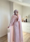 Önü Şifon Abiye Pembe