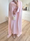 Önü Şifon Abiye Pembe