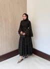 Payet İşlemeli Dantel Elbise Siyah