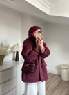 Premium Sakallı Ceket Bordo