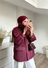 Premium Sakallı Ceket Bordo