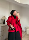 Riya Kaşe Kaban Kırmızı