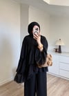 Şifon Katlı Takım Lacivert 