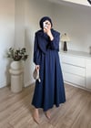 Yakalı Elbise Lacivert