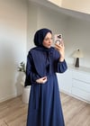 Yakalı Elbise Lacivert