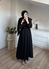 Yakalı Elbise Siyah