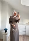 Yakalı Elbise Vizon