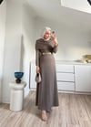 Yakalı Elbise Vizon
