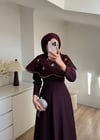 Yakalı Taşlı Abiye Mürdüm