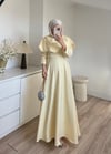 Yakalı Taşlı Abiye Sarı