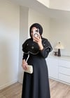 Yakalı Taşlı Abiye siyah