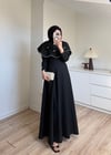 Yakalı Taşlı Abiye siyah