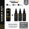 GROWPİNK Hızlı Saç Uzatıcı Uzamix Şampuan ve 3'lü Serum Seti - Dökülme Karşıtı Güçlendirici