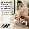 Erkek Bambu 4’lü Babet Çorap Görünmez No Show Dikişsiz Silikon Topuklu