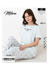 Mihra 50107-R3029 Kadın Bambu Kısa Kol Pijama Takımı
