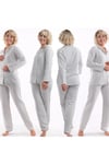 Kadın Müslin Pijama Takımı Düğmeli Yakalı Pijama