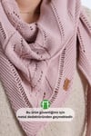 Kadın Triko Örme Üçgen Şal Fular