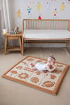 Monti Organik Pamuk Emekleme Minderi, Bebek Oyun Matı, Çift Taraflı Montessori Tasarım 100x100 cm