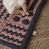 Monti Organik Pamuk Emekleme Minderi, Bebek Oyun Matı, Çift Taraflı Montessori Tasarım 100x100 cm