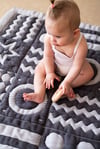 Monti Organik Pamuk Emekleme Minderi, Bebek Oyun Matı, Çift Taraflı Montessori Tasarım 100x100 cm