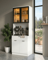 Dream Premium Minimal Kahve İstasyonu - Beyaz Füme Temperli Camlı LED Modül