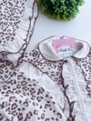 Leopar battaniyeli tulum set