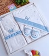 Nakışlı %100 Pamuk Bornoz Set
