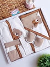 Punch nakışlı bornoz set