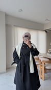 Dik Yaka Çıtçıtlı Trenç (siya))