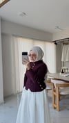 Gold Düğmeli Merserize Hırka (mürdüm)