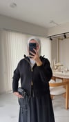 Logolu Çift Fermuarlı Hırka 