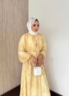 Luxe Gold Düğme Detaylı Elbise 