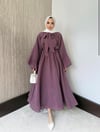 Luxe gold düğme detaylı elbise ((tereyağ sarısı)
