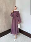Luxe gold düğme detaylı elbise ((tereyağ sarısı)