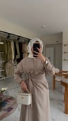 Luxe Gold Düğmeli Elbise (taş)
