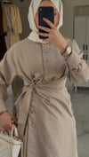 Luxe Gold Düğmeli Elbise (taş)