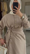 Luxe Gold Düğmeli Elbise (taş)