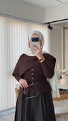 Şal Detaylı Merserize Hırka 