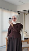 Şal Detaylı Merserize Hırka 