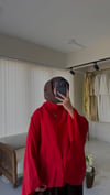 Tensel Fularlı Bluz (kırmızı)