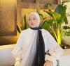 dubai degrade şal -siyah- beyaz