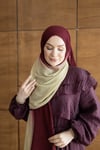 Müslin Degrade Modal Şal -Bordo-Sarı