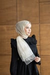 Organz Çizgili Şal-Krem