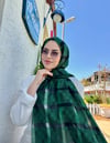 Organz Çizgili Şal-Yeşil