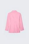 Klasik Yaka Uzun Ceket - Pembe